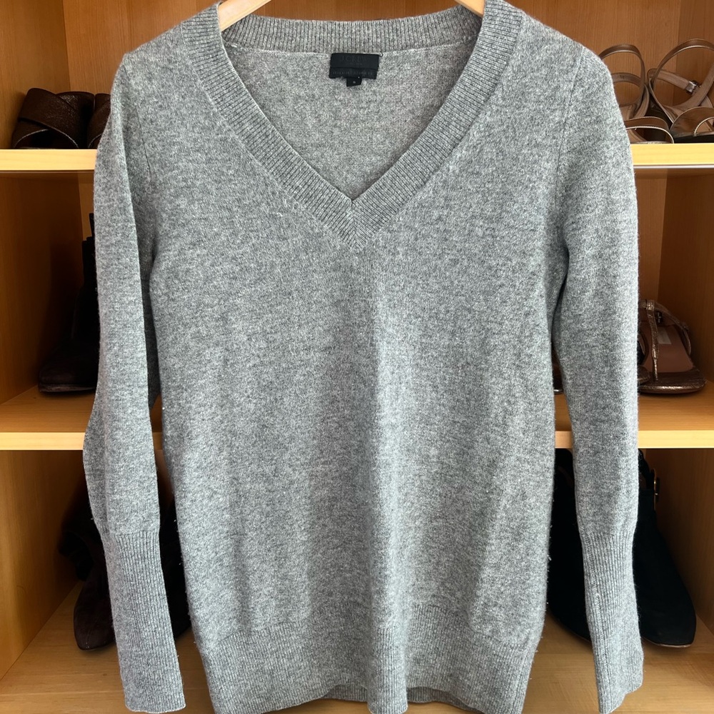 J. Crew Italian Cashmere Sweater in Gray
